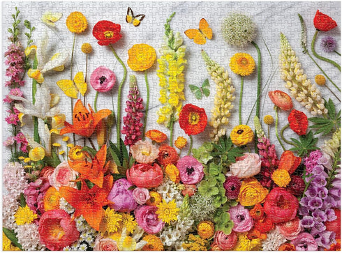 Joyful 1000 Piece Puzzle from Galison, Peaceful Floral Jigsaw Puzzle, Thick Sturdy Pieces, Great Gift