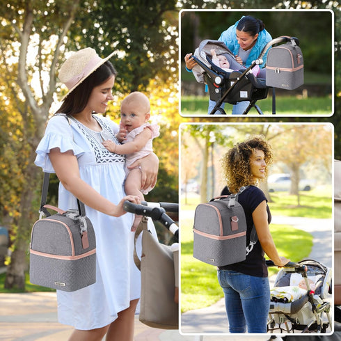 Pack 6 Breastmilk Cooler Bag with Ice Fits Baby Bottles