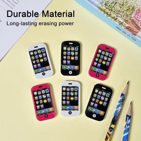 20Pcs Phone Erasers for Kids Bulk, Mini Cool Cell Phone Erasers for School Supplies and Party Favors