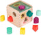 B. toys Wonder Cube, Developmental Toy Wooden Shape Sorter for Toddlers, Kids 18 Months +