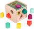 B. toys Wonder Cube, Developmental Toy Wooden Shape Sorter for Toddlers, Kids 18 Months +