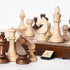 15" Set, 3" 2 Set A&A Magnetic Wooden Chess Handmade King Height Staunton Chess Pieces with Extra Queens, Folding