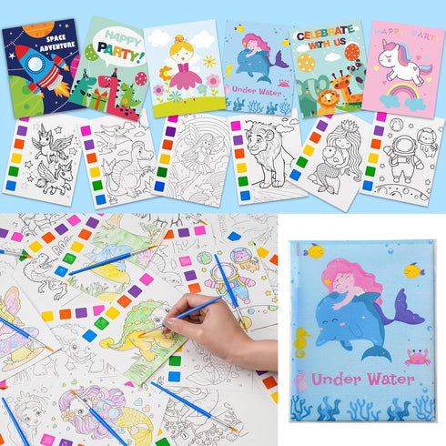 Rotu Water Coloring Books for Kids Party Favors for Kids 4-8, 30 Pack