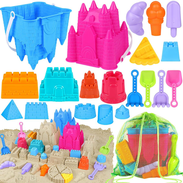 FUSPWEAO Beach Toys Sand Toys for Kids, Sand Castle Toys for Beach