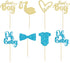 Gyufise 36 Pack Oh Baby Cupcake Toppers, It's a Boy Glitter Cake Picks for Baby Shower & Birthday Party Supplies