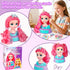Kryonixty 4-in-1 Kids-9Inch,41pcs 3-8 Doll Head for Hair Styling Hair Salon Toys Makeup Kit Princess Accessories
