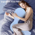 Body Pillows for Adults, Cooling Pregnancy Pillows, Memory Foam Full Body Support Pillows for Support for Belly, HIPS