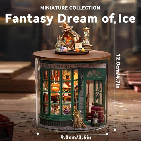 Flever Dollhouse Miniature DIY House Kit Creative Room Dream Bottle Series with Furniture for Romantic Valentine's Gift
