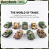 1:72 WW2 Army Tank and Army Men Toys Playset, 2pc US Desert Tan Tank with 10pc Toy Soldiers, Great Military Toy
