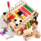 INIFEIDALA Montessori Wooden Busy Board - Fine Motor Skills Toys for 2-5
