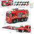 BuddyBight 3in1 12 3-5 3 4 5 6+ Fire Truck Toy with Foldable Race Track & Diecast Race Cars Toys, Fire Trucks