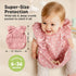 2-Pack 6-12 1-3, KeaBabies Waterproof Bibs for Baby Girl,Boy Lightweight, Large Baby Bibs for Eating, Wearable Food