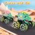 OMAKCOO 3 Pack Dinosaur Monster Truck Toys with Light-Up LED Wheels for Toddlers Kids