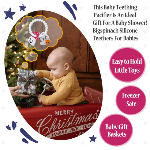 Cute Ghouls Ring Teether and Ghost Teether for Halloween Activities, Toddlers & Kids