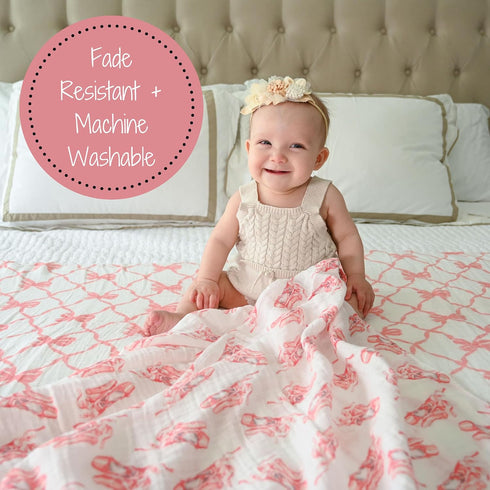 100% 47 47 Inches 2 Pack) LollyBanks Baby Blanket, Cotton Muslin Swaddle Blankets for Girls, Large x Newborn Blanket