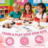 RISFUNIA 24 Pack Valentines Gifts for Kids Classroom, Wooden STEM Kits, Kids Valentines Day Cards for School Exchange