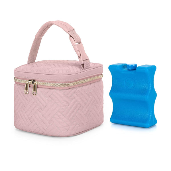 Fasrom Breastmilk Cooler Bag with Ice Pack Fits 4 Baby Bottles up