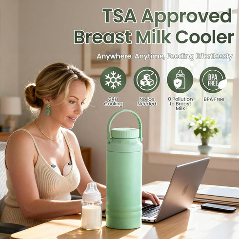 THXDONEX 22oz 360 24 2pcs Breast Milk Cooler Bottle Portable Milk Cooler for Breastmilk, Total Cooling for Hours;