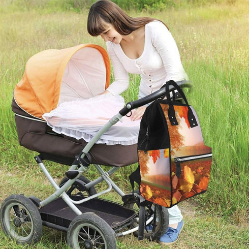 FHEDVBN Backpack Mummy Backpacks Daypack Autumn Diaper Bag for Women Multifunction Waterproof for Mom Dad, Large