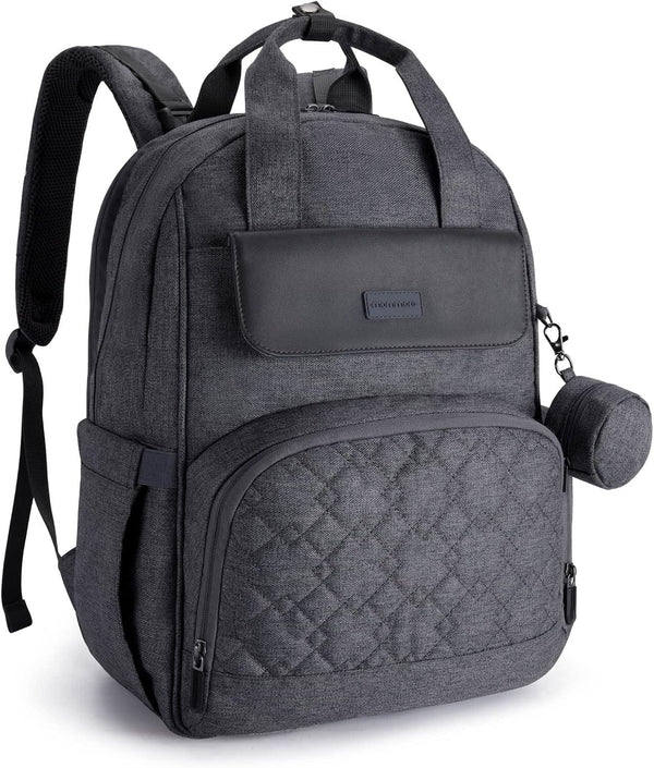 mommore Diaper Bag Backpack Large Travel Diaper Bags with Portable Changing Pad,