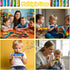 Harmonica,16 Class(12 UPINS Holes Cartoon Musical Instrument,Beginners Harmonica for Musical Party for Music Styles)