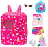 K.T.Fancy 7 PCS 18 Inch Dolls Bag Carrier Set, Includes Doll Clothes, Shoes, Sunglasses, Backpack, Toy Unicorn