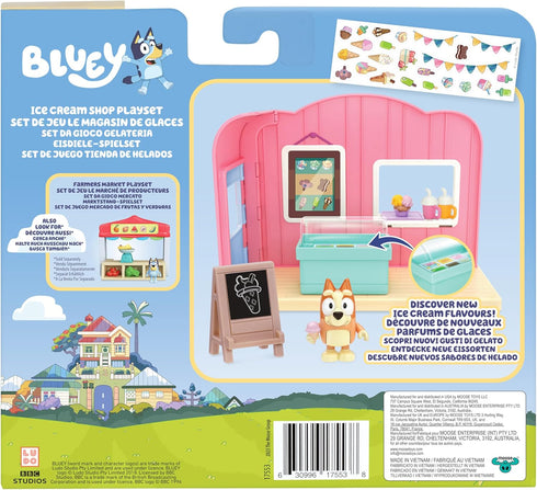 Bluey Mini Playsets Ice Cream Shop Playset - Includes Articulated Bingo Figure and Accessories