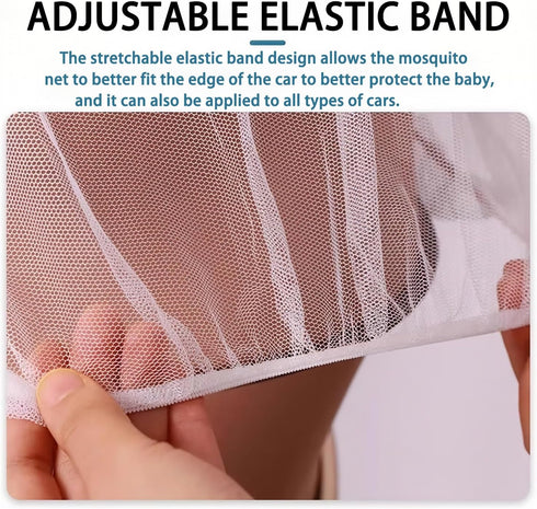 Vakerga 2Pack Pack Baby Mosquito Net for Stroller Durable Mesh Bug Cover with Elastic Edge Bassinets, Cradles