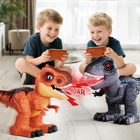 3-5 5-7, 3 4 5 6 7 8 Toddlers Remote Control Dinosaur Robot Toys for Kids RC Dinosaur Toy with Roaring Sounds, Spray