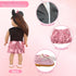 Minnie Themed Cosplay Kit for 18 Inch Girl Dolls, 9 Pcs Accessories Including Dress, Hairband & Shoes