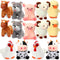 Hiboom 7 Pack Farm Stuffed Plush Animals Toys Set 8 Inch Barnyard