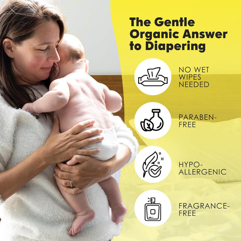 La Petite Creme Organic Diaper Balm (1 oz) - Gentle & Safe Healing Diaper Cream - USDA Certified Organic Baby Lotion