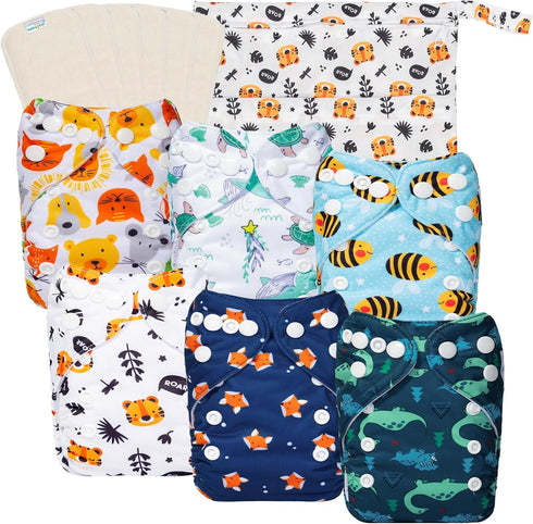 babygoal Newborn Cloth Diapers Pack of 13 for 5-12lbs Preemie Boy, Cloth