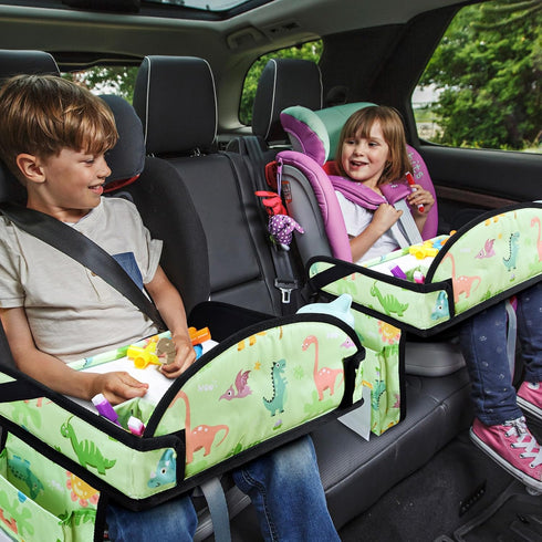 Kids Travel Tray, Car Seat Tray for kids Travel, Toddler Road Trip Essentials With Drawing Kit, Toddler Lap Desk