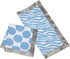 Bacati Ikat Muslin 2 Pc Security Blankets, Grey/Blue