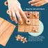 BSIRI Wooden Tic Tac Toe Game, Brain Teaser Puzzles for Adults and Kids, Unique Gifts and Coffee Table Decor