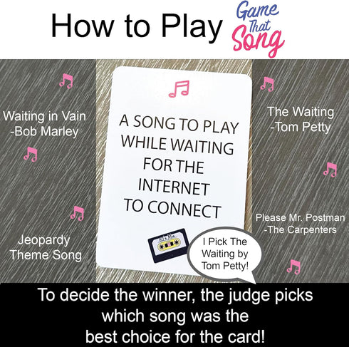 80's Mix Expansion - 50 New Cards for Music Card Game, Fun for Family, Adults, and Teens