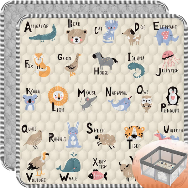 Baby Play MAT 50" X 50" Playpen Mat, Soft Thickened Anti-Slip Baby