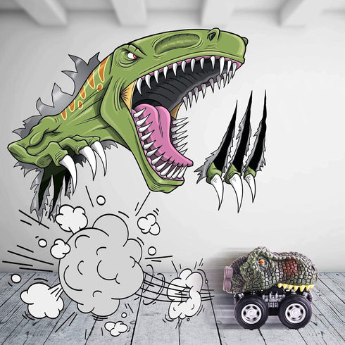 Dinosaur Toys for 3-7 Year Old Kids, Pull Back Dinosaur Cars for Kids, 4 Pack Set Car Toys, Gift Toys Dino Cars
