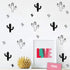 92pcs/Set Black Cactus Wall Stickers, Peel and Stick Home Decor Decals JW572 for Kids Room