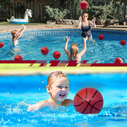40Pcs 6" Inflatable Mini Basketball Balls Bulk Set, PVC Small Basketball for Over The Door Games and Indoor Outdoor Play