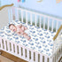 EtherSpher 28" 52" Blue Missiles Cooling Baby Crib Mattress x Absorbent Crib Bumper Pads for Baby&Toddler