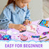 HKKYO Sewing Kit for Kids, Craft Kits for Ages 4-12, My First Sewing Kits with 7 Sew Projects for Girls and Boys