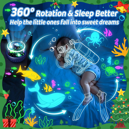 COOLNIGHT Kids,93 Lighting+3 Projector,Remote+Dimmable Projector,360 4 Night Light for Films Kids Night Light Star