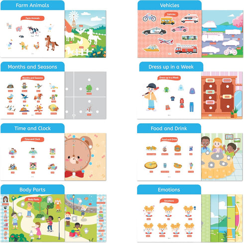3-5, 3-6, Montessori Busy Book for Toddlers Preschool Learning Activities, Toddler Learning Binder, Busy Book for Kids
