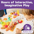 Jaxojoy 122 Piece Pretend Play Food Set for Kids, Kitchen Accessories, Toy Food for Kids Kitchen