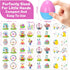 24 Pack Prefilled Easter Eggs With Toys, Stamps with Easter Tattoos Easter Basket Egg Hunt Stuffers, Pre Filled Easter