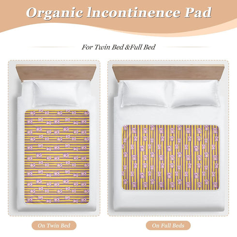 siphylline 52" 34" Pink Puppies Yellow Purple Striped Extra Large Resuable Changing Pad Covers Highly Absorbent Pee
