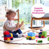 Edushape Train-Themed Soft Baby Blocks for Toddlers 1-3 - 30 Pieces in PVC Bag