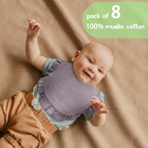 Baby Bibs Muslin Bibs Baby Drooling Bibs for Girls Baby Drool Bibs Feeding Bibs Soft Absorbent Bibs for Baby Boy Girl